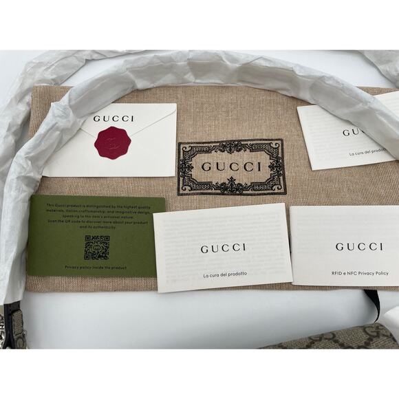$2800 BRAND NEW GUCCI 1955 HORSEBIT GG SUPREME CANVAS MINI SHOULDER BAG - Picture 11 of 16
